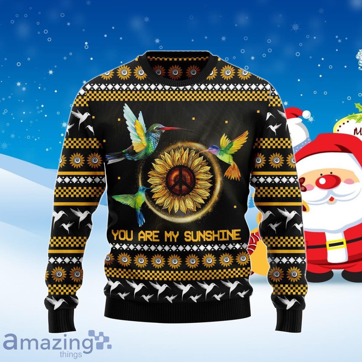 Hummingbird Sunflower Ugly Christmas Sweater Best Gift For Men And Women Product Photo 1