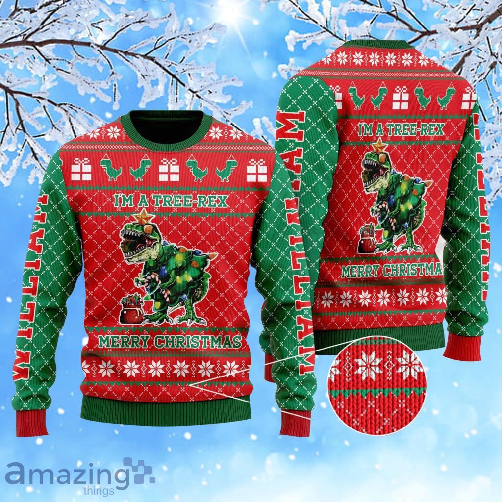 I'm A Tree-Rex Merry Christmas Dinosaur Custom Ugly Sweater 3D For T-Rex Lovers On Christmas Days Product Photo 1