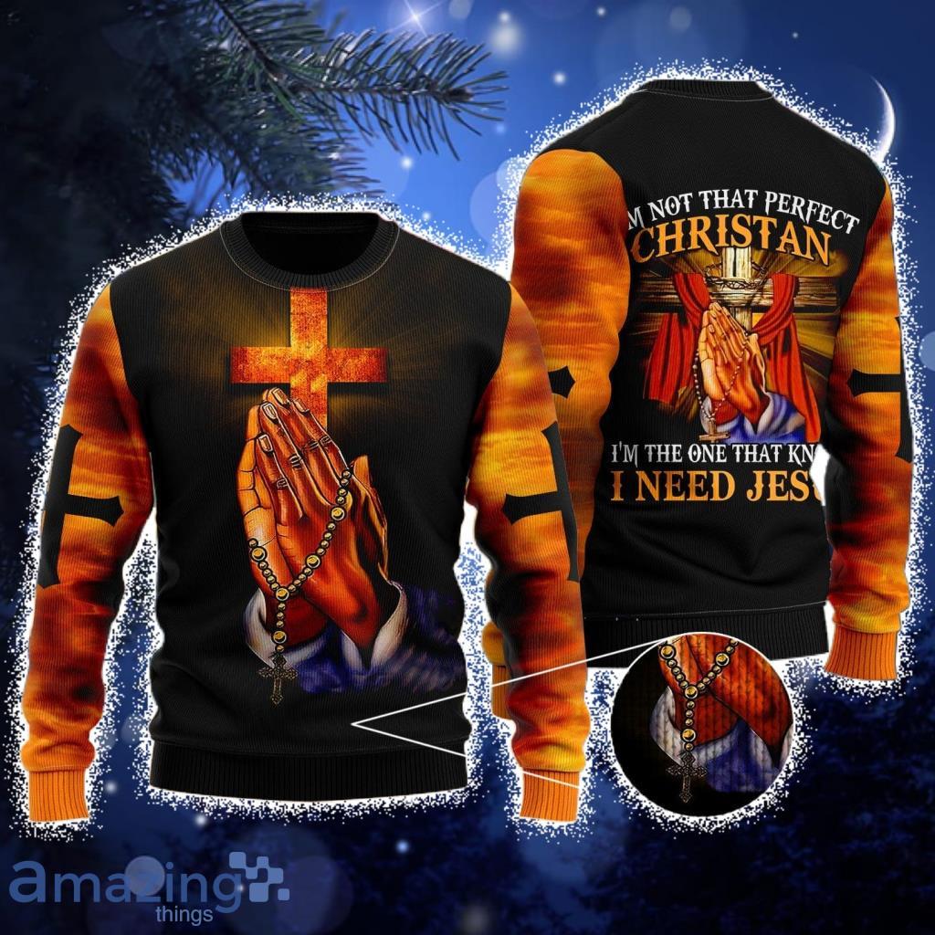 Im Not That Perfect Christian Ugly Christmas Sweater For Men And Women Product Photo 1