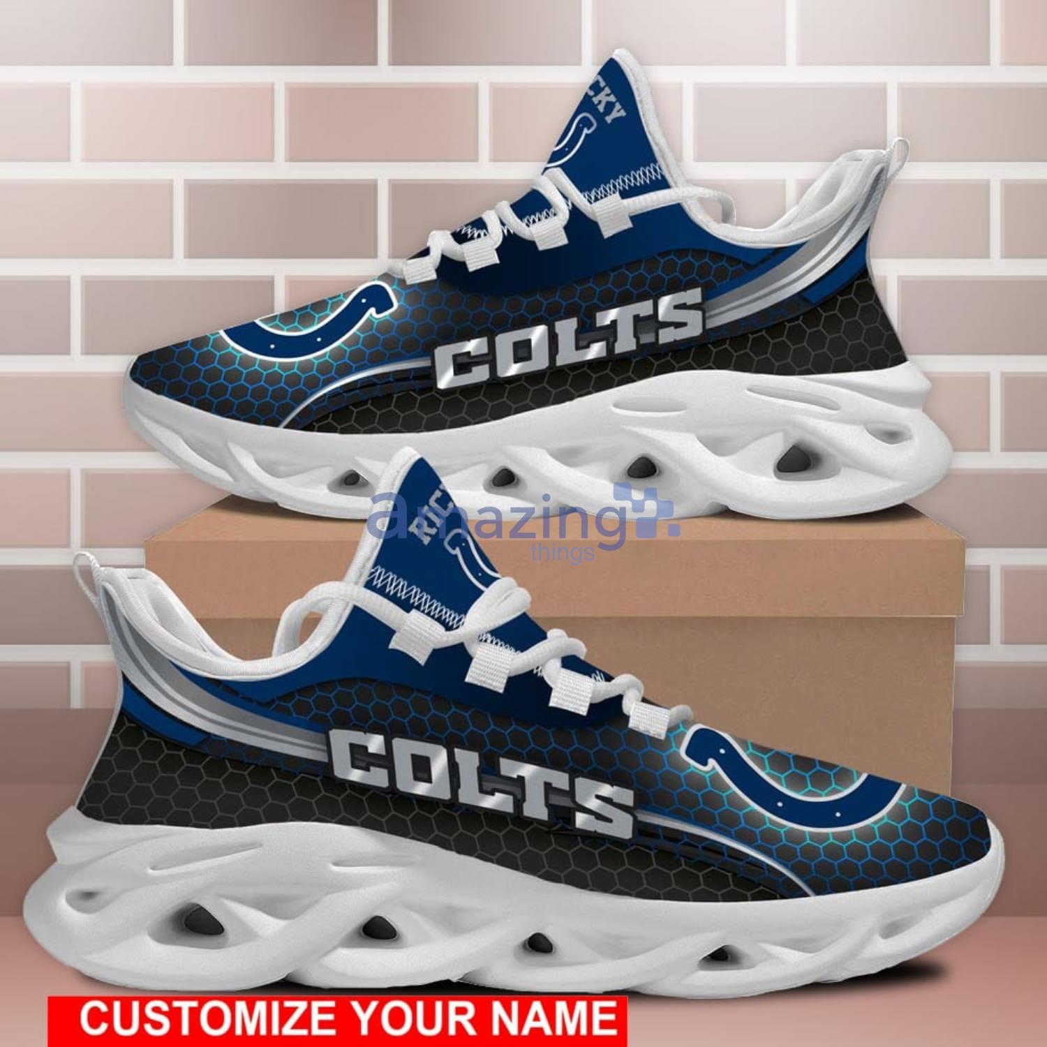 Indianapolis Colts NFL Clunky Sneakers Max Soul Shoes - Growkoc