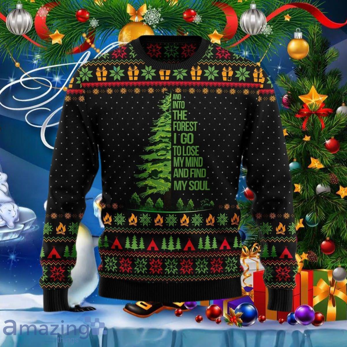 Pittsburgh Steelers Christmas Forrest Pattern Ugly Christmas Sweater