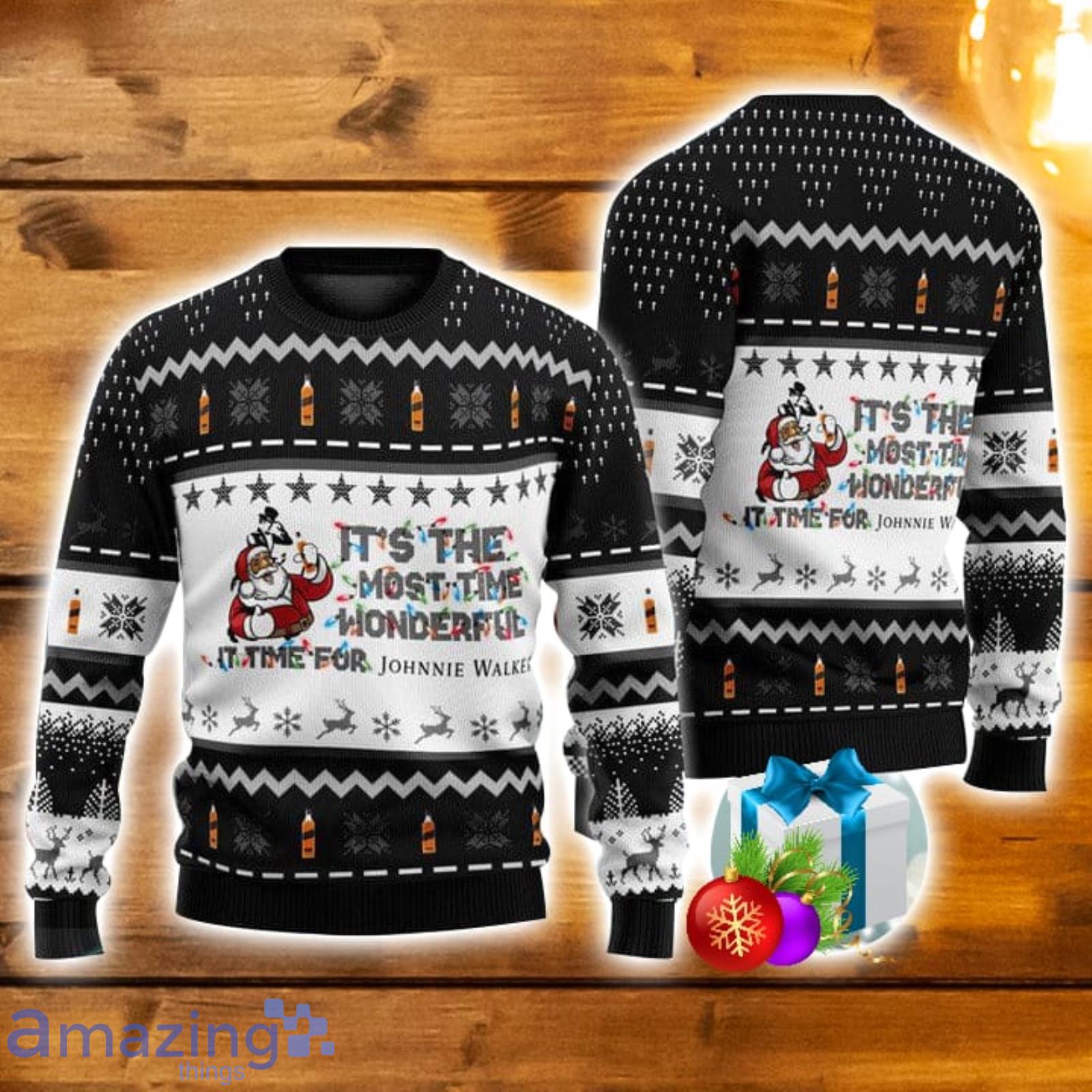 It's Time For Johnnie Walker 3D Ugly Christmas Sweater Men And Women Christmas Gift Product Photo 1