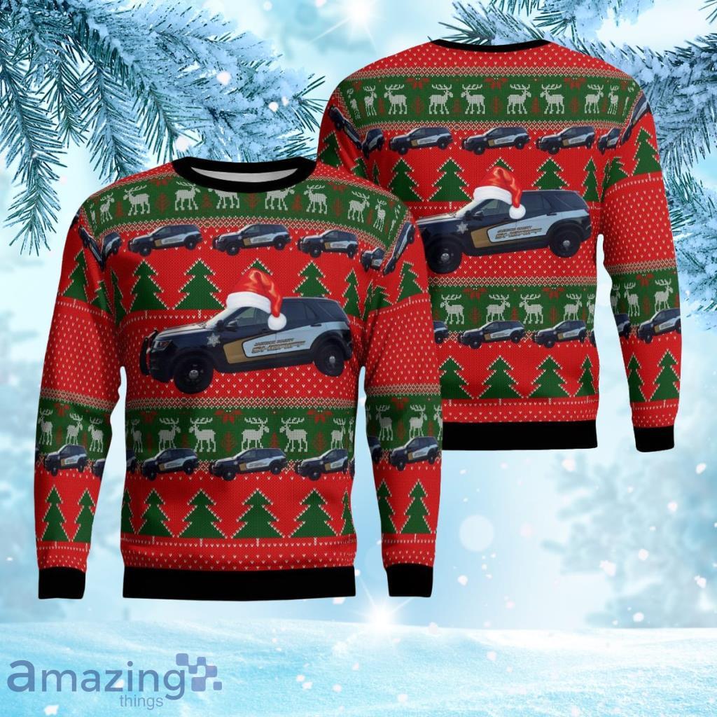 Jackson, Michigan, Jackson County Office Of The Sheriff Christmas Ugly Sweater 3D Gift For Men And Women Product Photo 1