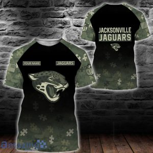 Jacksonville Jaguars Autism T-Shirt 3D Hoodie Zip Hoodie Sweatshirt Custom Name For Fans Product Photo 3