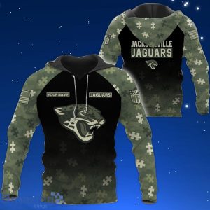 Jacksonville Jaguars Autism T-Shirt 3D Hoodie Zip Hoodie Sweatshirt Custom Name For Fans Product Photo 1