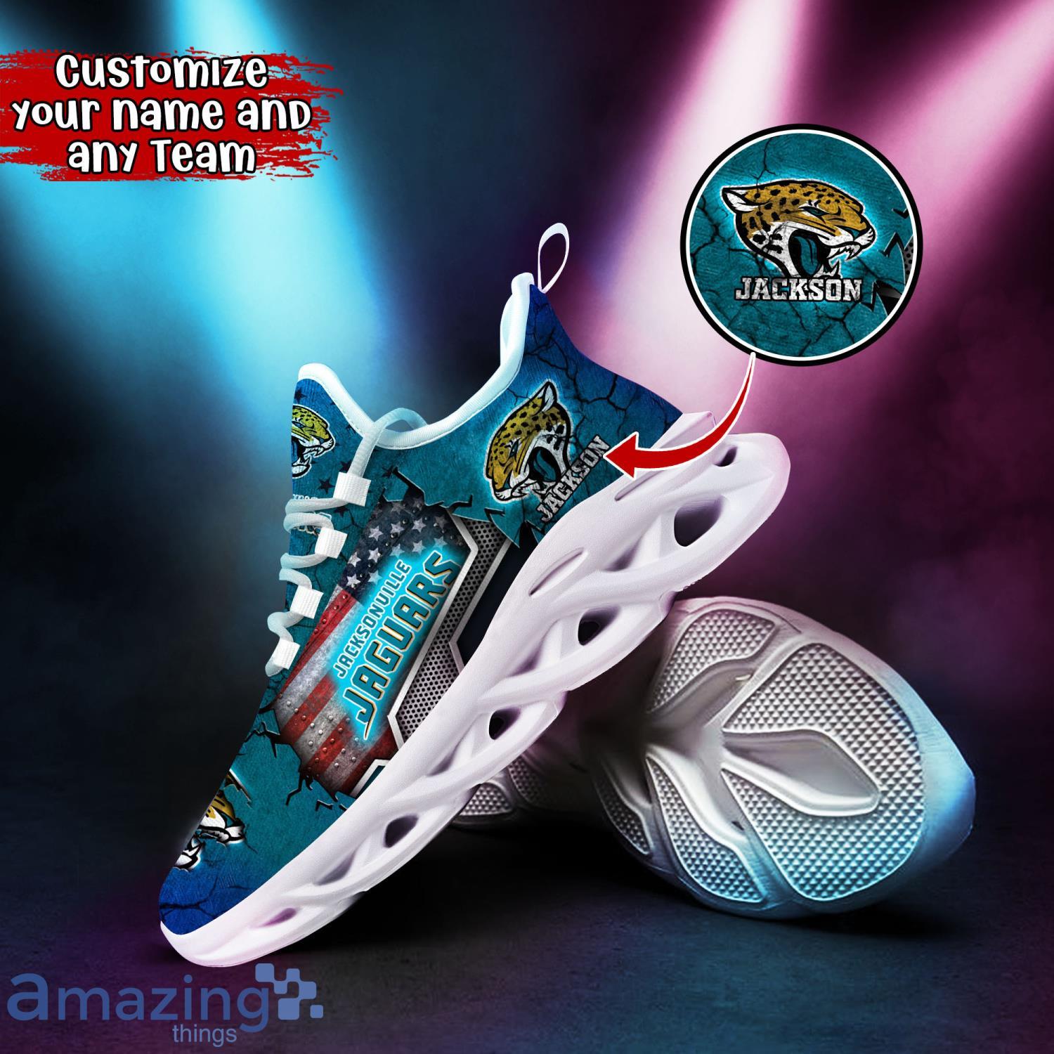 Jacksonville Jaguars NFL Clunky Sneakers Custom Name Sport Max Soul Shoes  For Fan