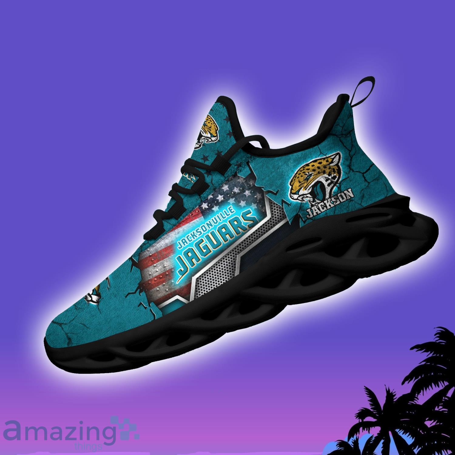 Jacksonville Jaguars NFL Clunky Sneakers Max Soul Shoes - Growkoc