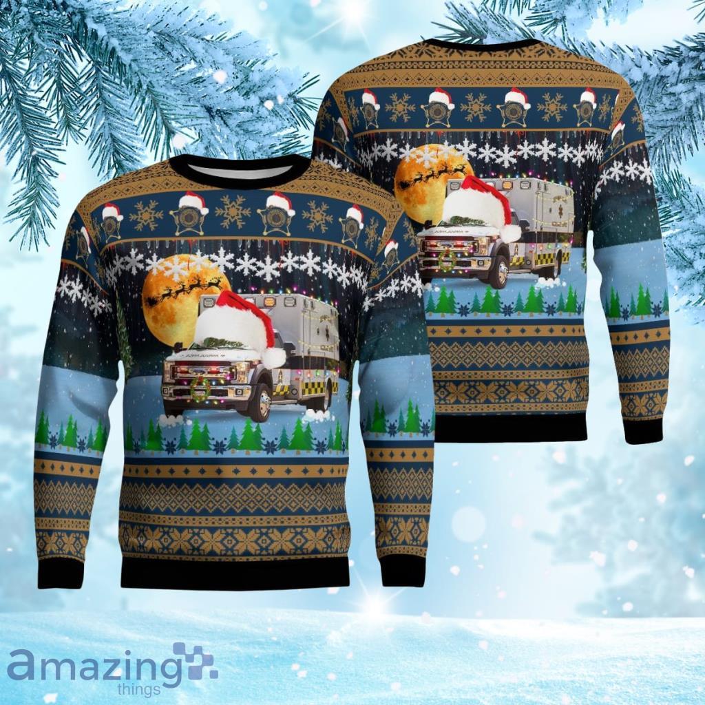 Jessamine County Emergency Medical Services, Nicholasville, Kentucky Christmas Ugly Sweater 3D Gift For Men And Women Product Photo 1