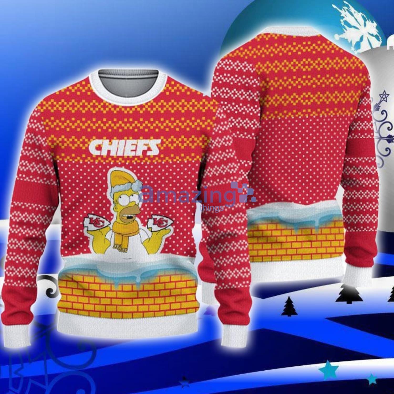 Kansas City Chiefs Christmas Sweater Simpson Cute Ugly Christmas Sweater