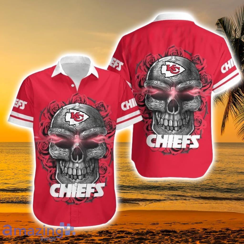 Kansas City Chiefs Sugar Skull Nfl Hawaiian Shirt For Fans