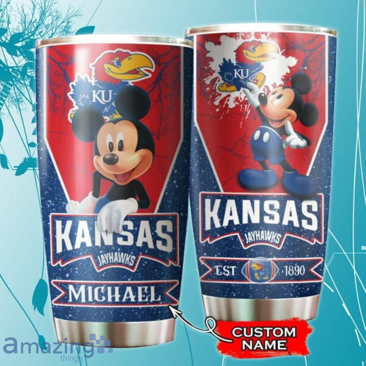 Kansas Jayhawks Tumbler NCAA Custom Name Product Photo 1