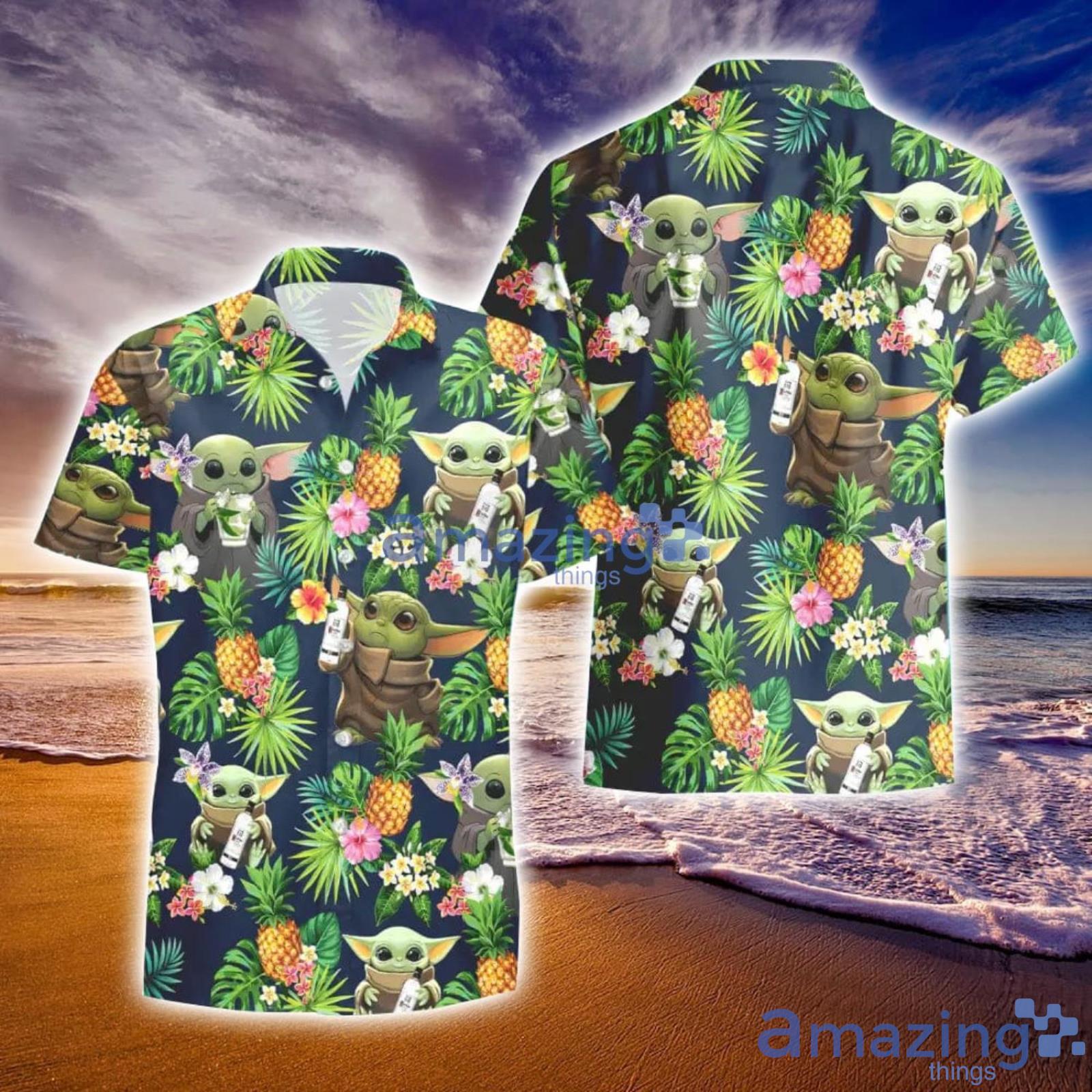 Ketel One Baby Yoda Pineapple Tropical Hawaiian Shirt And Shorts Aloha Summer Gift For Men And Women Product Photo 1