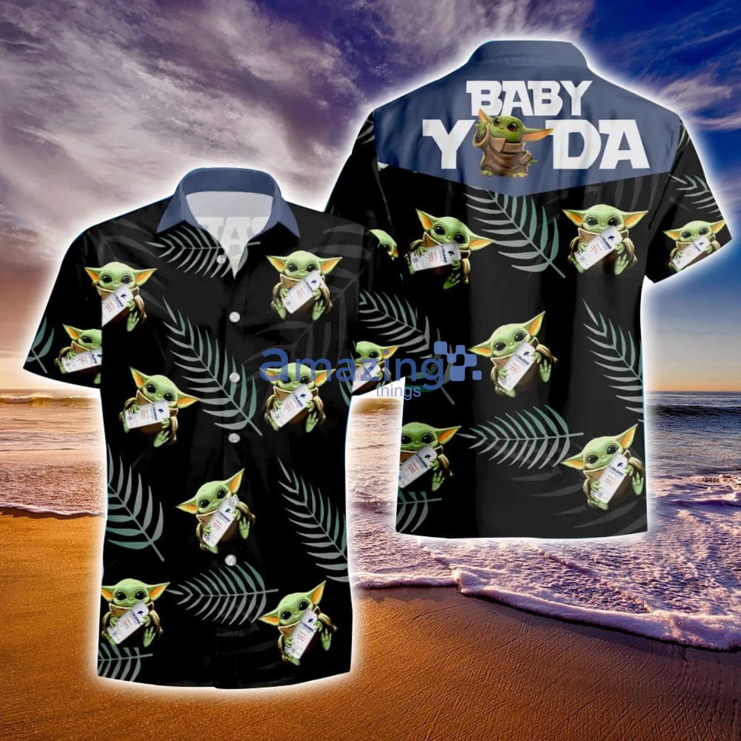 La Colombe Baby Yoda Hug Tropical Hawaiian Shirt And Shorts Aloha Summer Gift For Men And Women Product Photo 1