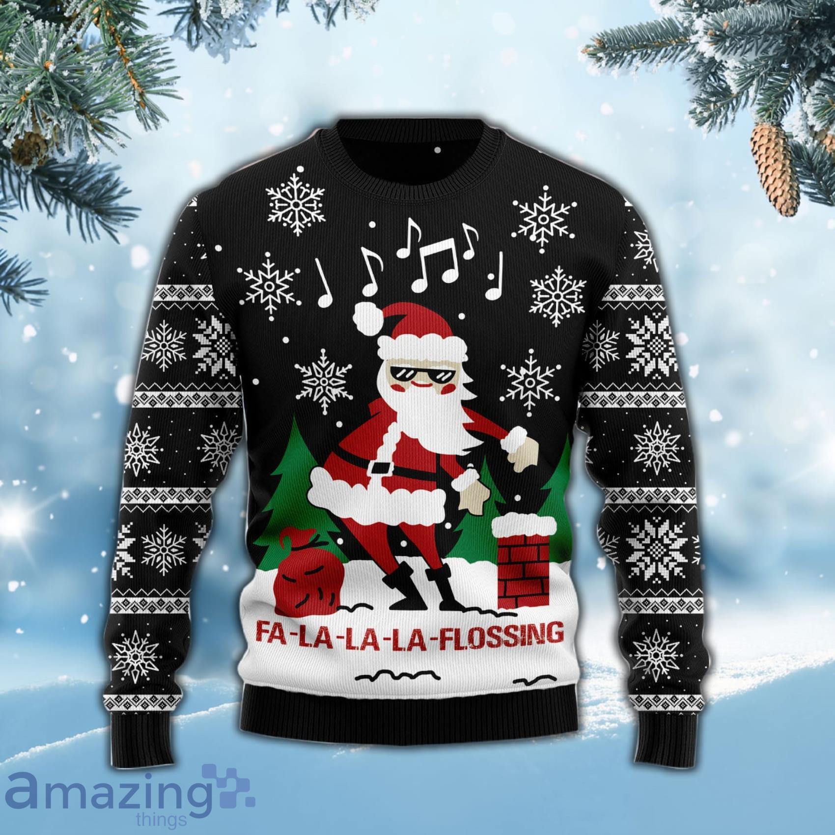 La-La-La Flossing Santa Claus Special Design For Christmas Holiday 3D Sweater Product Photo 1 La-La-La Flossing Santa Claus Special Design For Christmas Holiday 3D Sweater Product Photo 1
