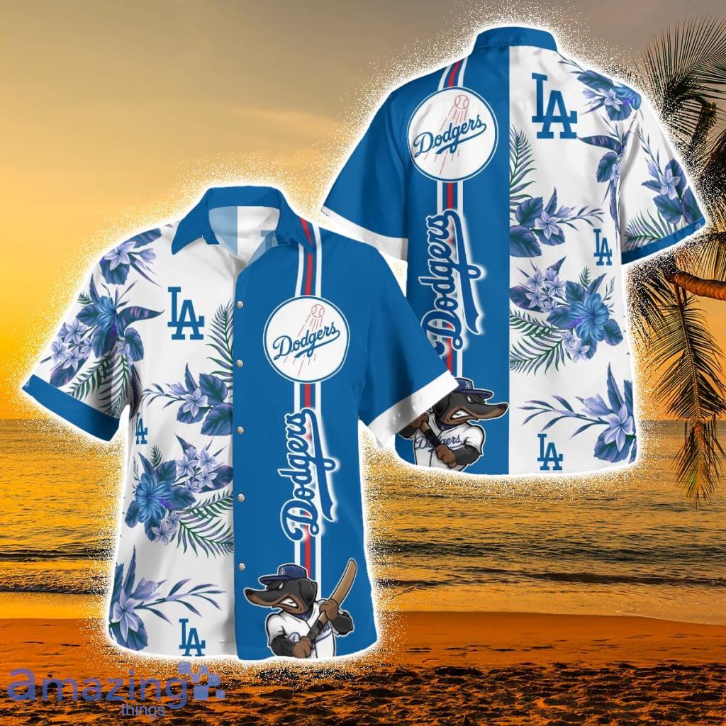 Los Angeles Dodgers Major League Baseball Mascot Tropical Floral Hawaiian  Shirt For Men And Women