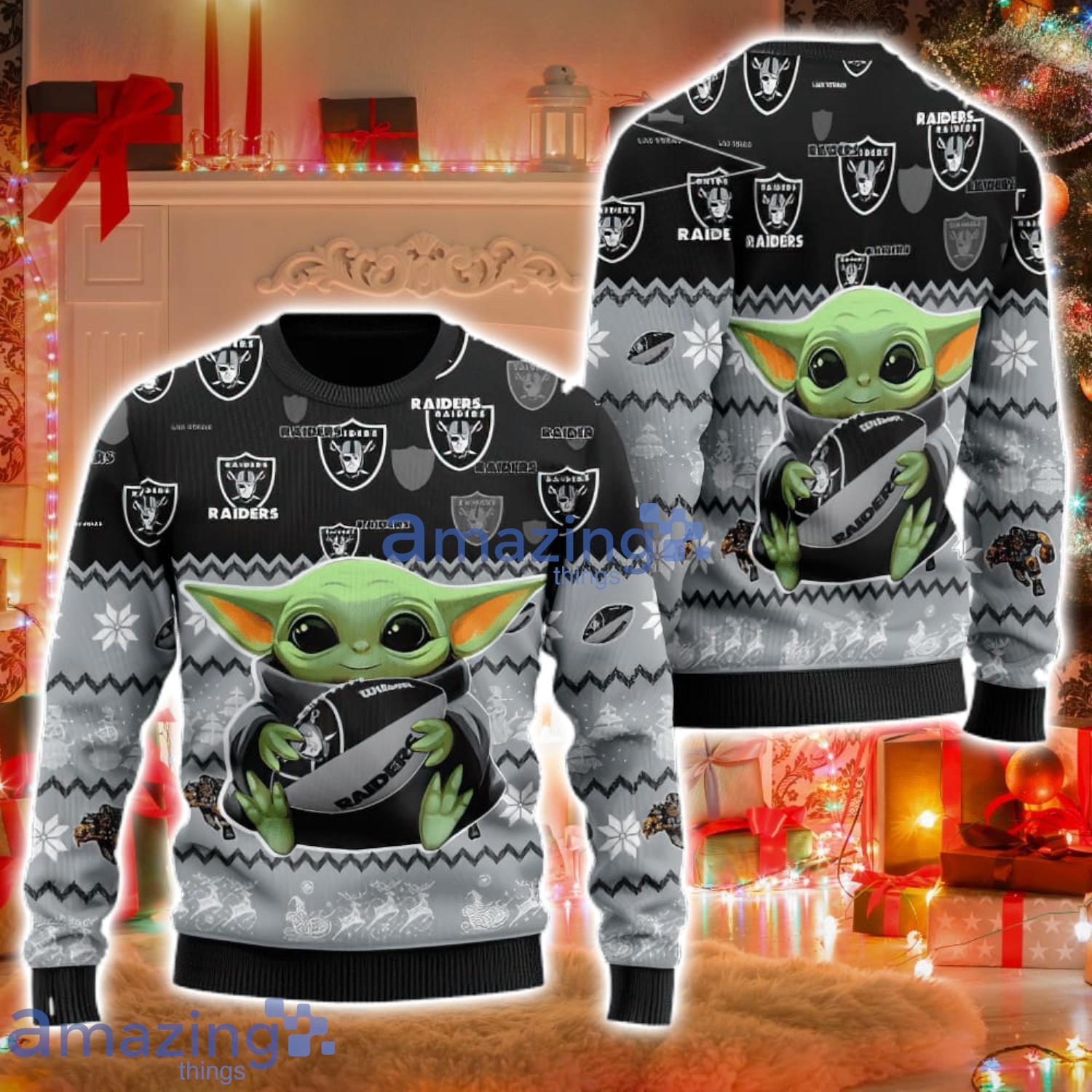 Pittsburgh Steelers NFL Baby Yoda Ugly Sweater Christmas Party