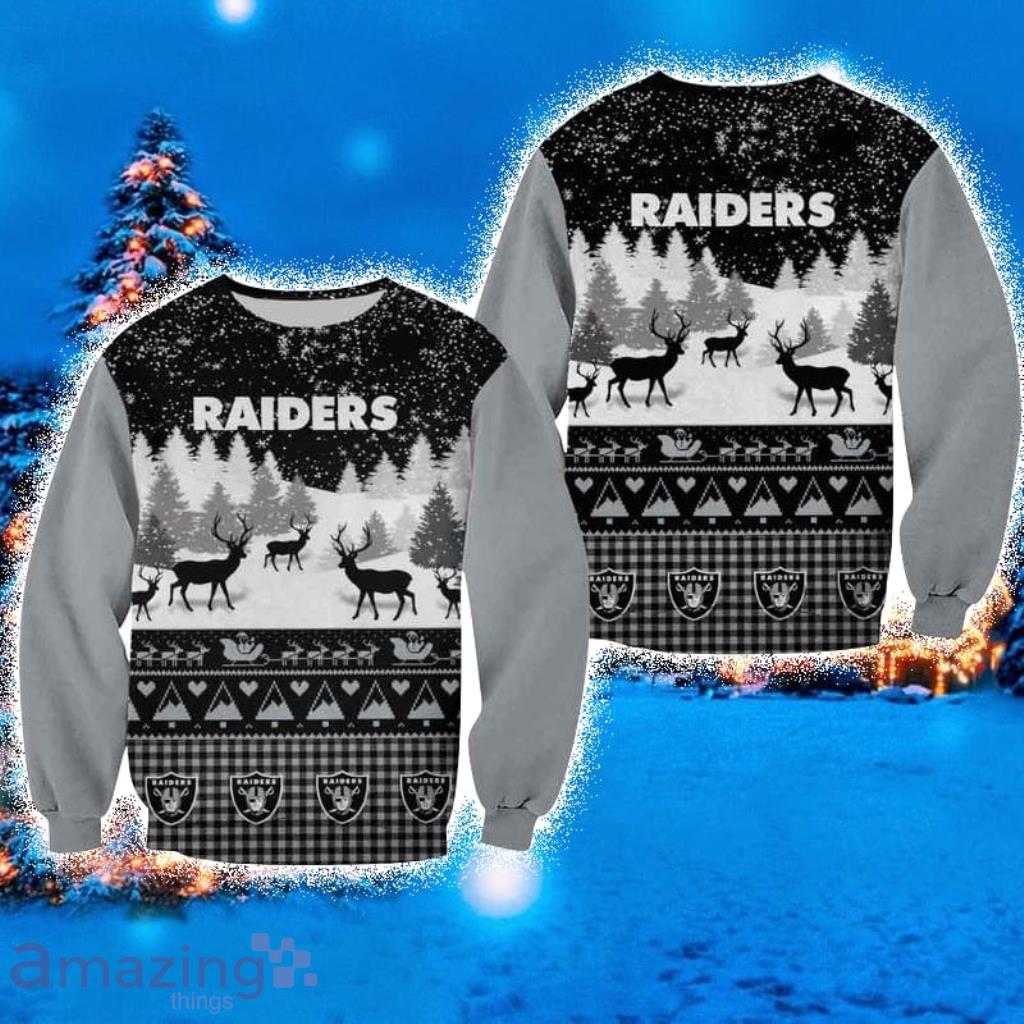 Las Vegas Raiders Casual Christmas Sweatshirt Sweater 3D Gift For Fans