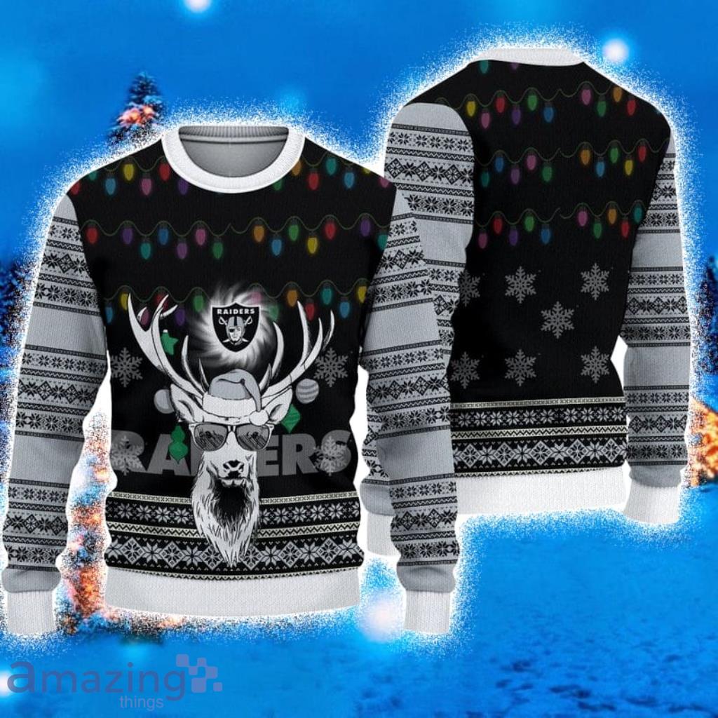 NFL Las Vegas Raiders Christmas Gift 3D Ugly Christmas Sweater For Men And  Women - Banantees