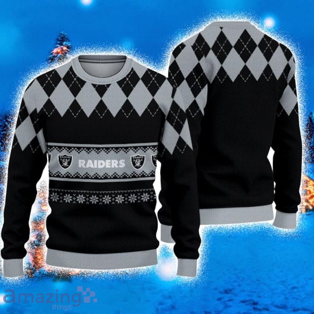 Las Vegas Raiders Christmas Pattern Ugly Christmas Sweater