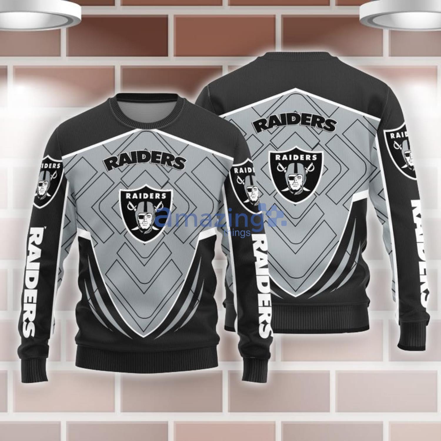 Las Vegas Raiders Limited Edition Ugly Christmas All Over Print Sweater Product Photo 1