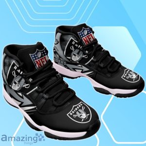 Las Vegas Raiders NFL Premium Air Jordan 11 Sneaker Custom Name Product Photo 2