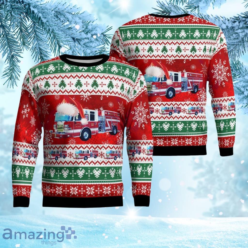 Lenoir, North Carolina, Collettsville Fire Rescue Christmas Ugly Sweater 3D Gift For Men And Women Product Photo 1