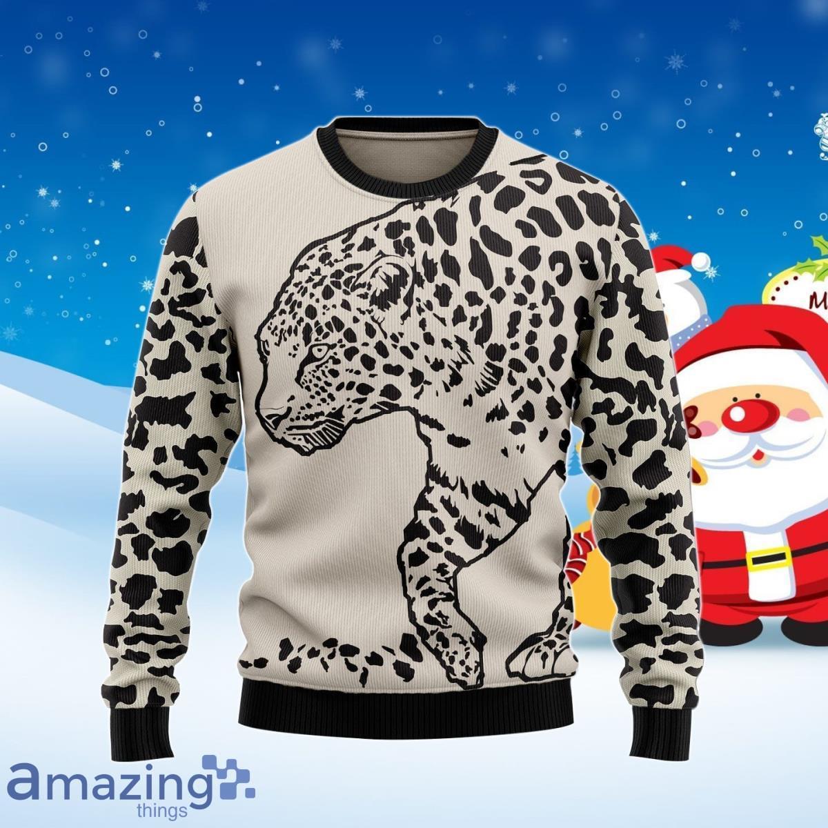 Leopard ugly 2025 christmas sweater