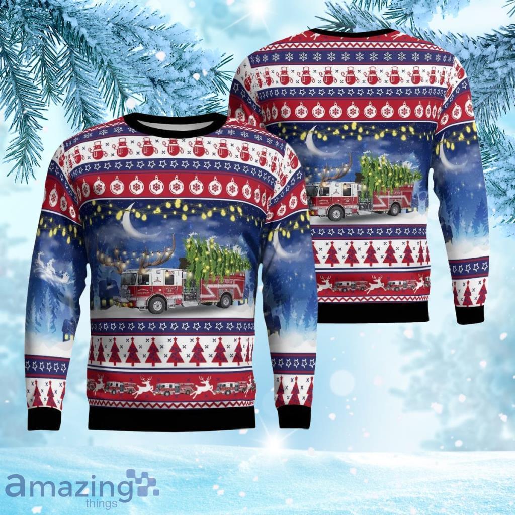 Lexington, North Carolina, Midway Fire Department Christmas Ugly Sweater 3D Gift For Men And Women Product Photo 1