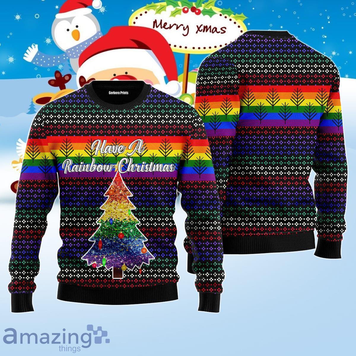 LGBT Rainbow Ugly Christmas Sweater Best Gift For Men And Women Product Photo 1