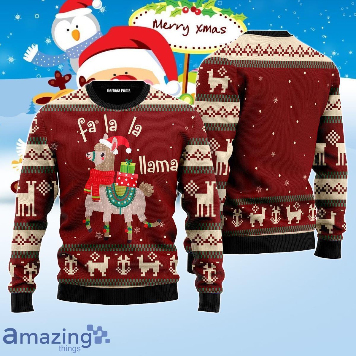 Llama Lalala Ugly Christmas Sweater Best Gift For Men And Women Product Photo 1