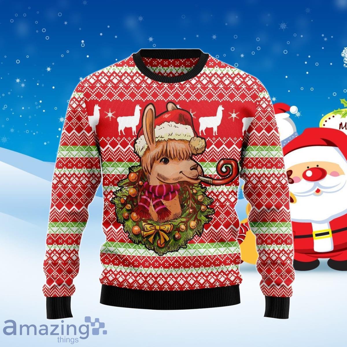 Llama Loves Ugly Christmas Sweater Best Gift For Men And Women Product Photo 1