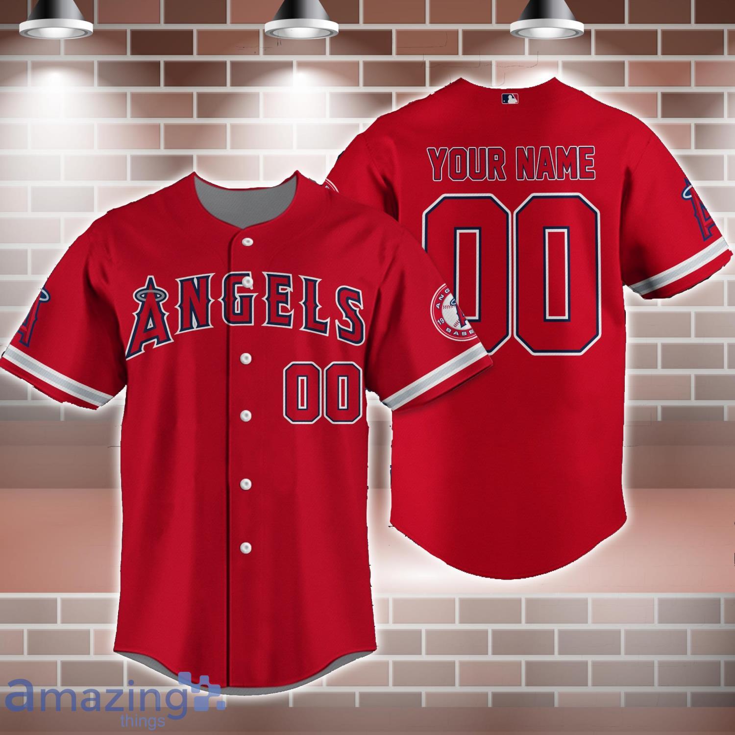 Los Angeles Angels MLB Baseball Jersey Shirt Custom Name And