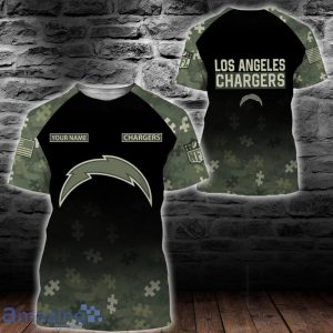 Los Angeles Chargers Autism T-Shirt 3D Hoodie Zip Hoodie Sweatshirt Custom Name For Fans Product Photo 3