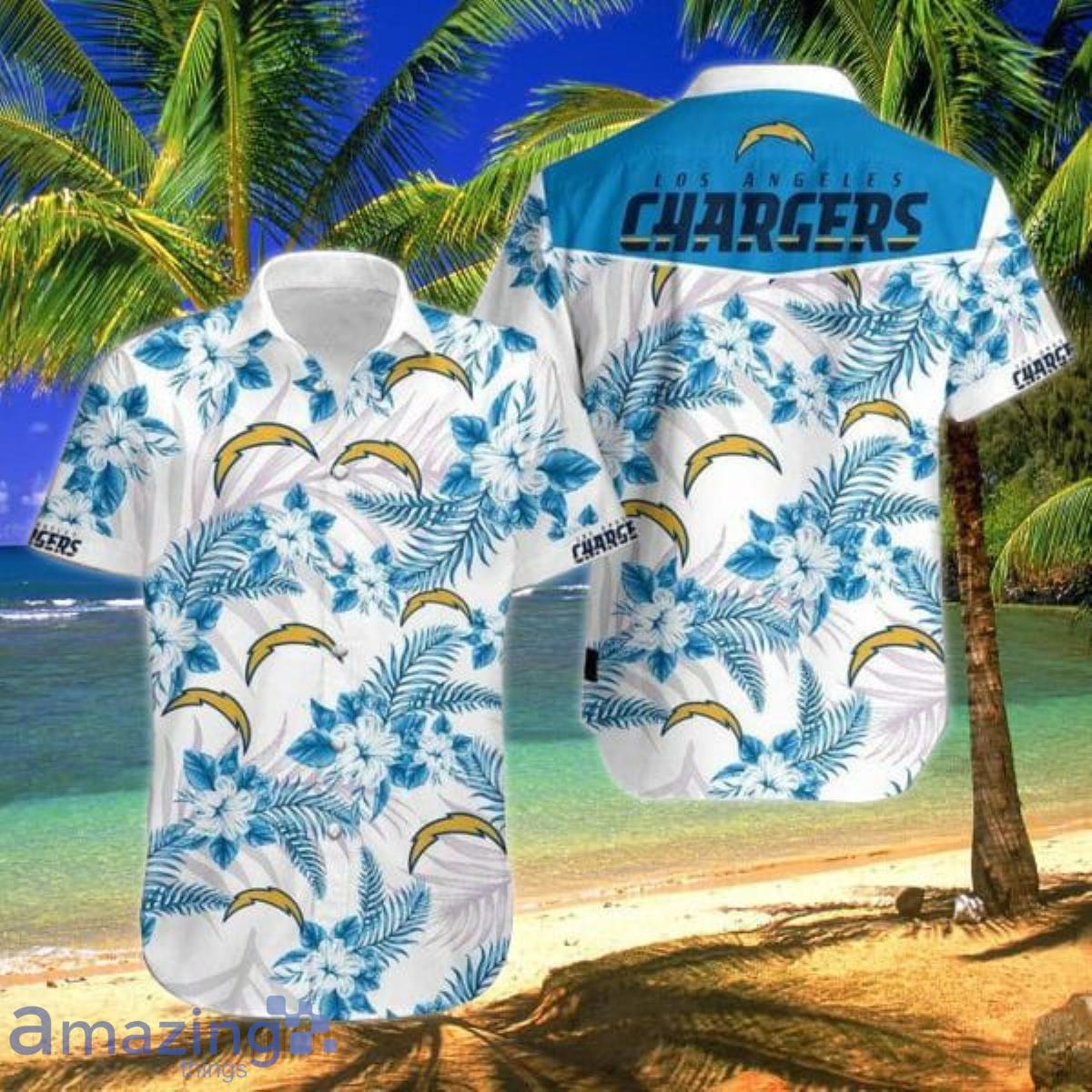 Los Angeles Chargers Hawaiian Shirt Best Gift Men Women Product Photo 1