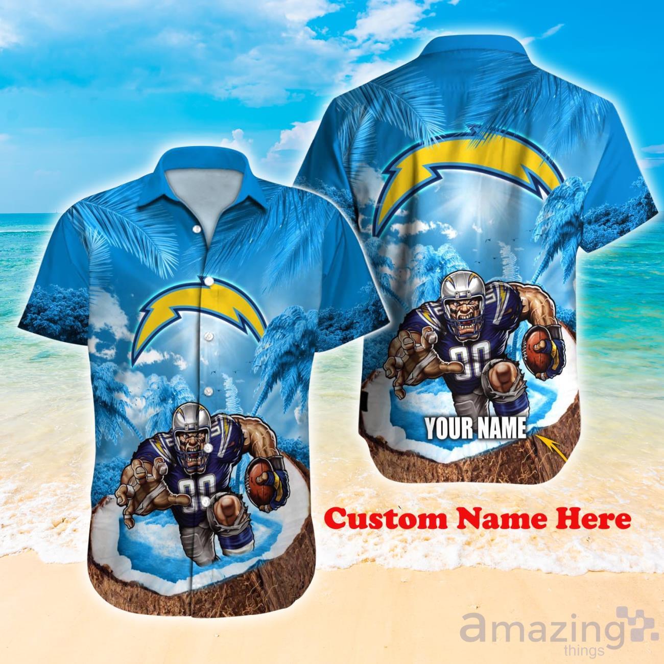 Los Angeles Chargers NFL Hawaii Shirt NFL Football Custom Name