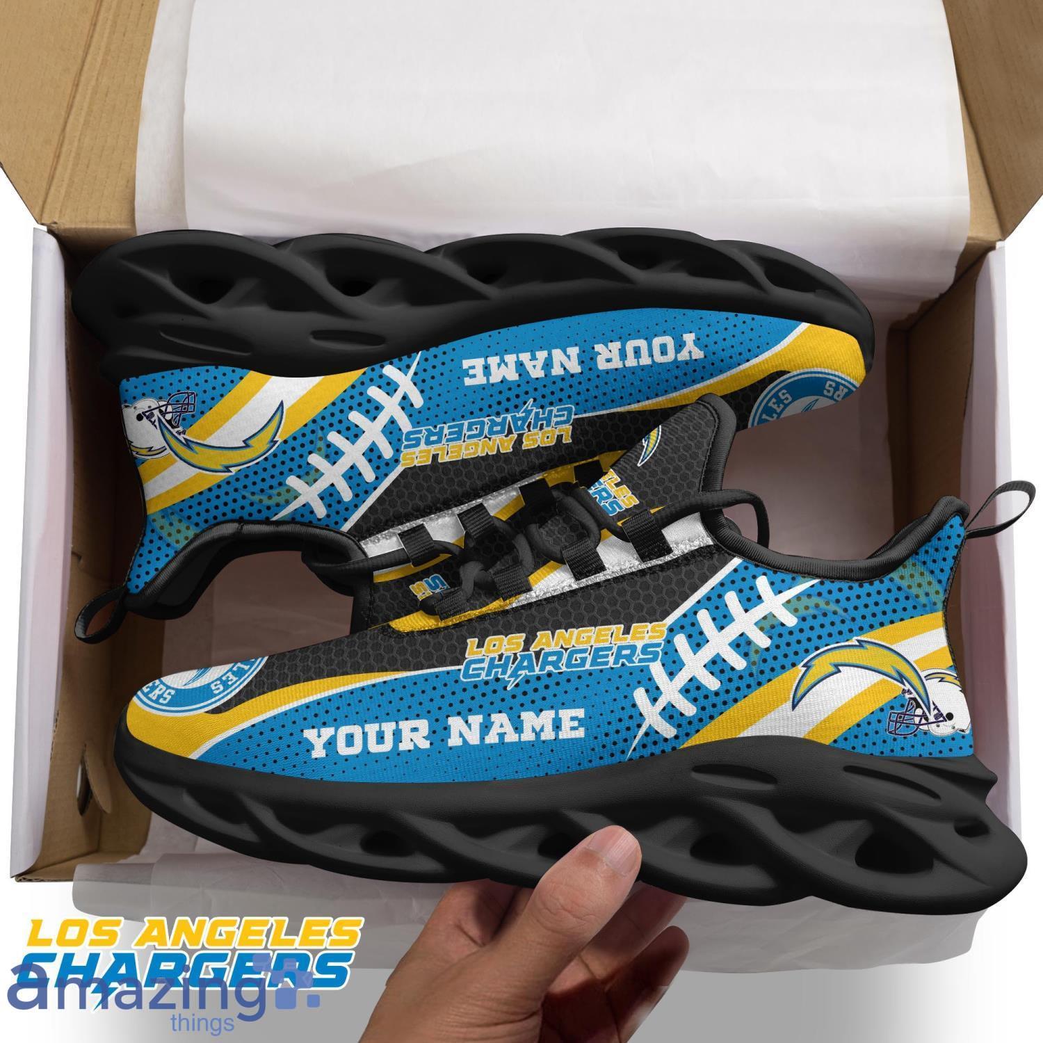 NFL Los Angeles Chargers Powder Blue Gold Max Sole Sneakers Shoes