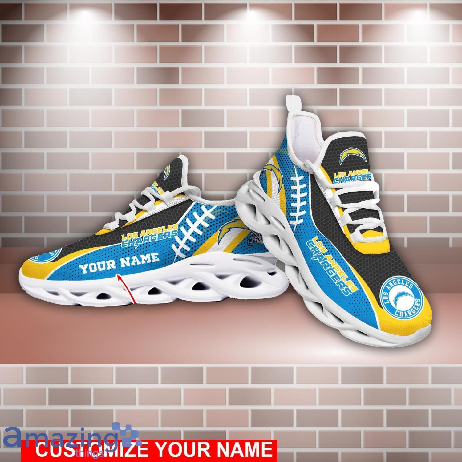 NFL Los Angeles Chargers Powder Blue Gold Max Sole Sneakers Shoes