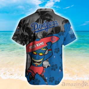 Personalized Name Los Angeles Dodgers MLB Team Tropical All Over
