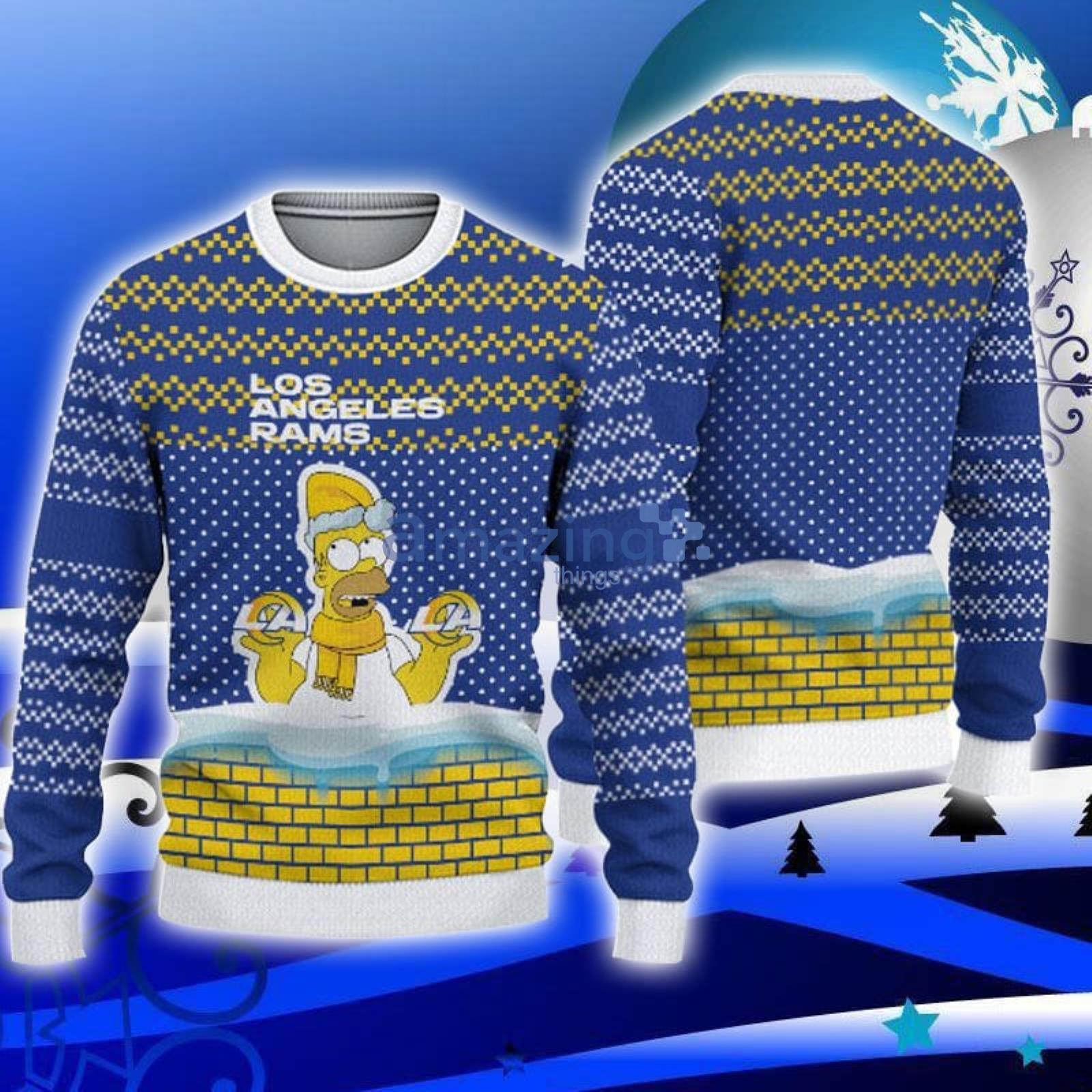 Los Angeles Rams Christmas Sweater Simpson Cute Ugly Christmas Sweater