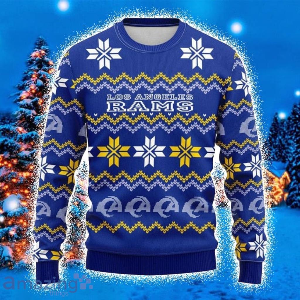 Los Angeles Rams Pattern Ugly Christmas Sweater Gift