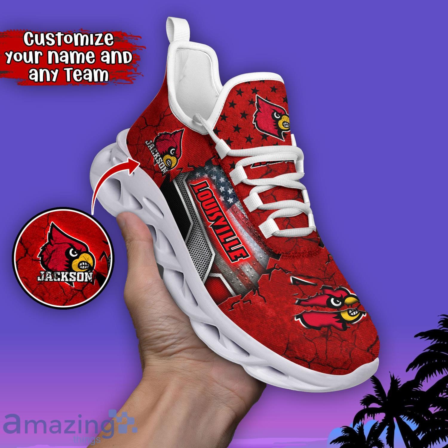 Louisville Cardinals NCAA2 Clunky Sneakers Custom Name Sport Max