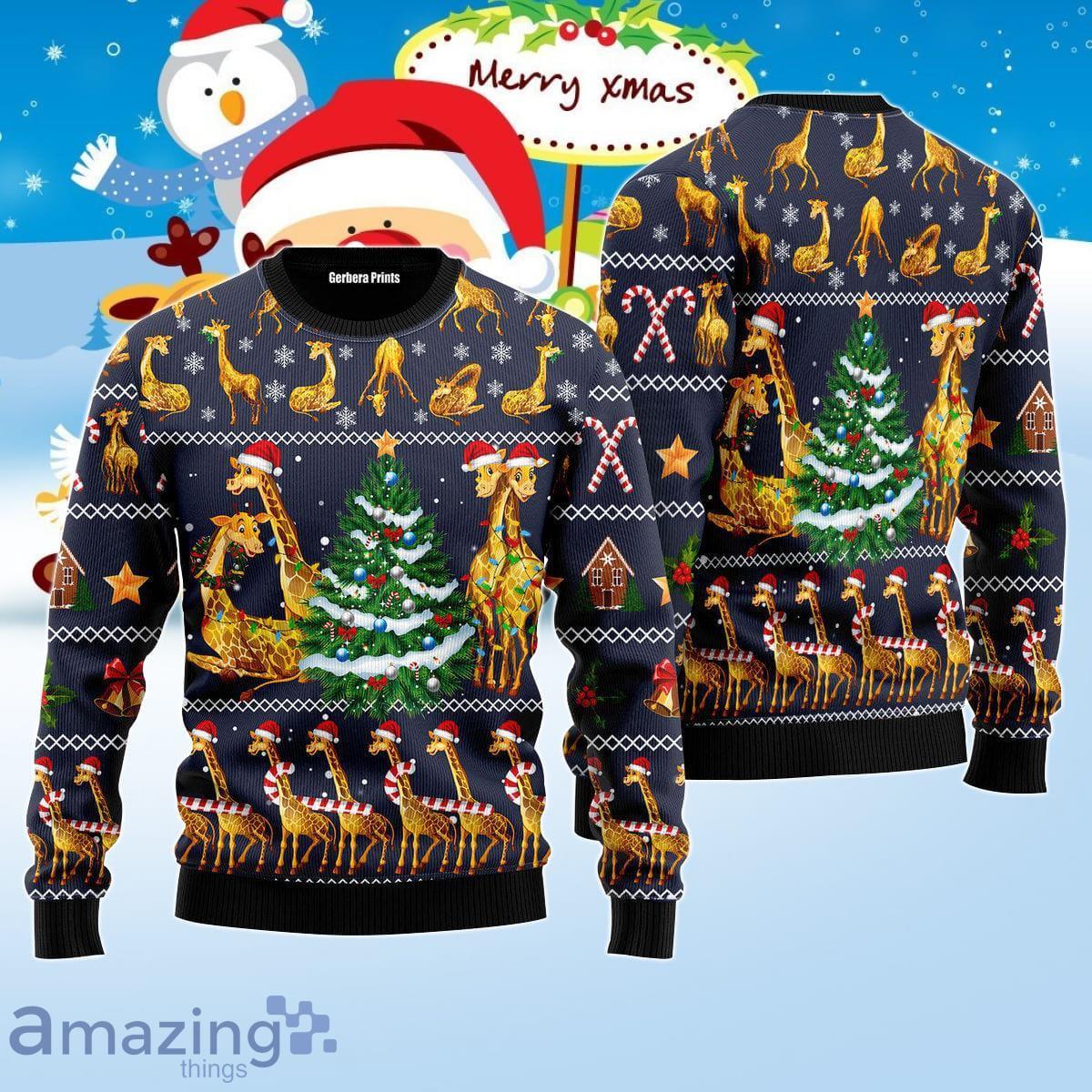 Love Giraffe Ugly Christmas Sweater Best Gift For Men And Women Product Photo 1