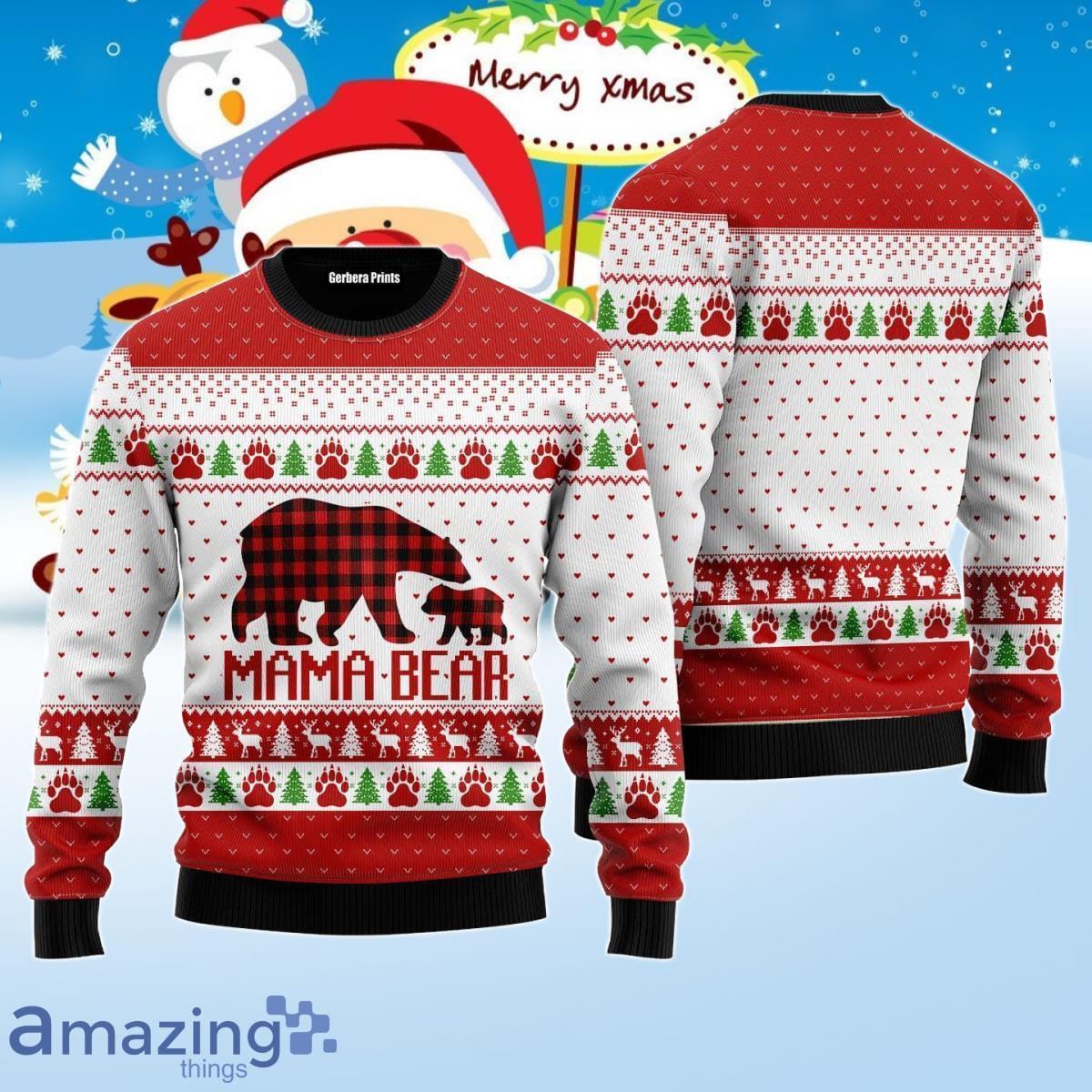 Mama Bear Ugly Christmas Sweater Best Gift For Men And Women Product Photo 1