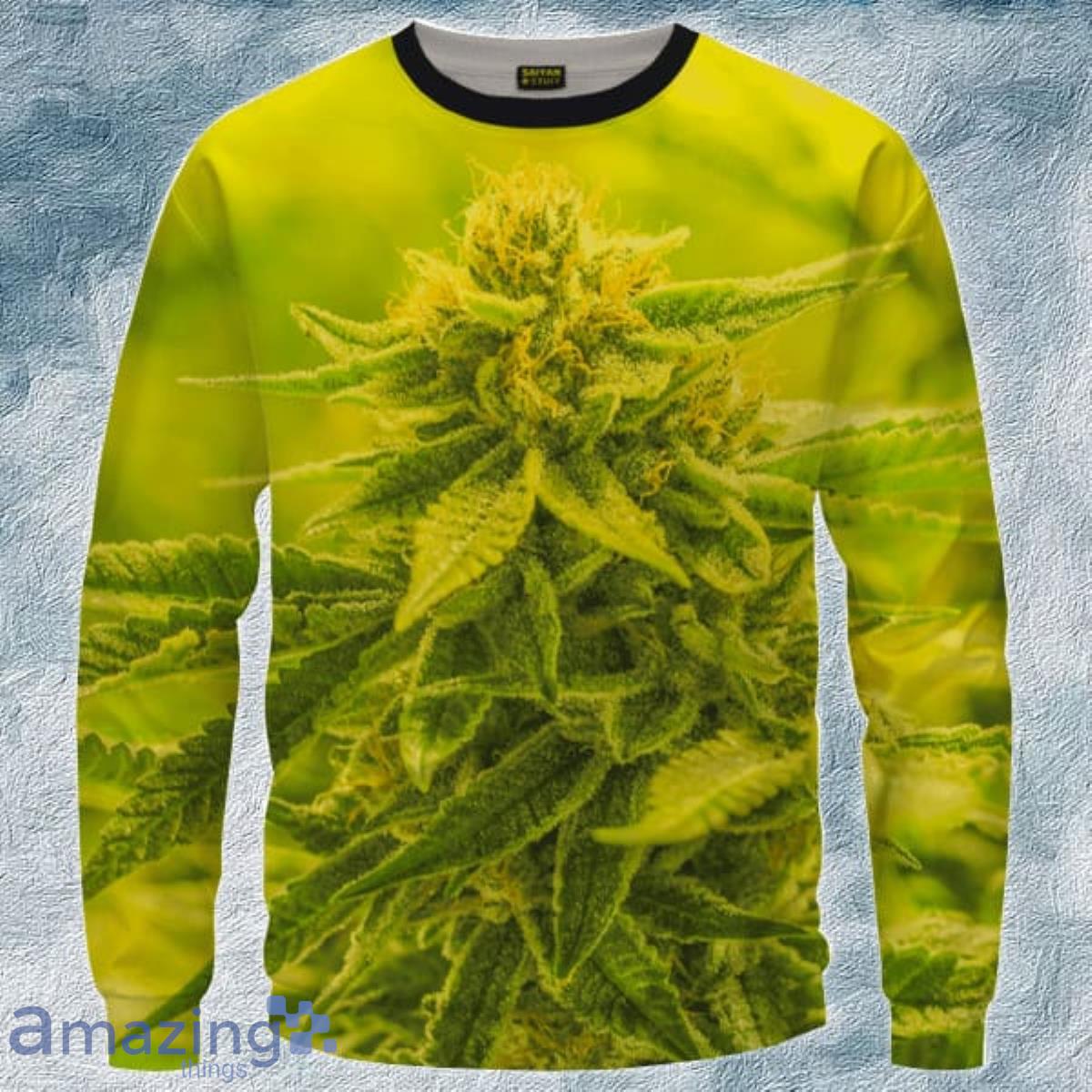 Marijuana Weed Top Bud Cola All Over Crewneck 3D Sweater Product Photo 1