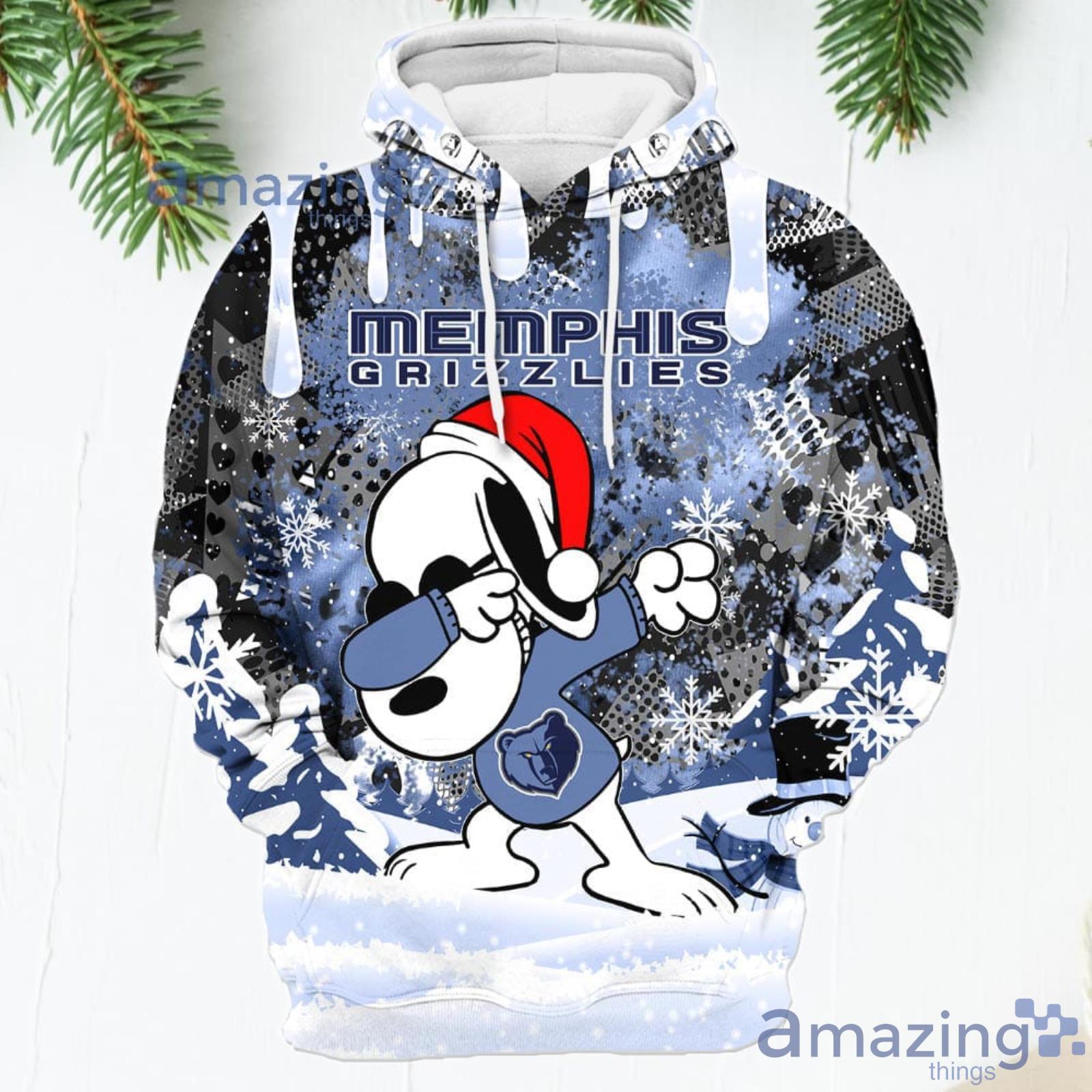 Memphis Grizzlies Snoopy Dabbing The Peanuts Sports Football American  Christmas All Over Print 3D Hoodie