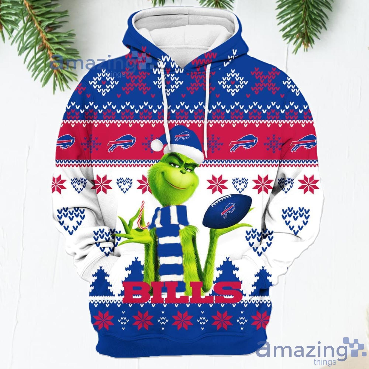 Men And Women Christmas Gift NFL Buffalo Bills Cute 12 Grinch Face