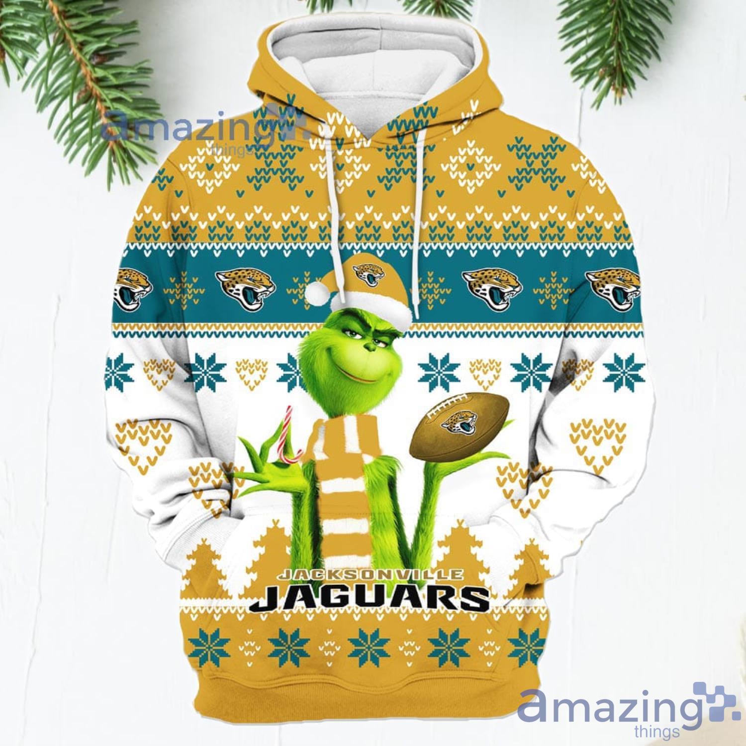 Merry Christmas 2023 Heart Pattern Jacksonville Jaguars New Trends 3D Hoodie  Christmas Gift For Men And Women