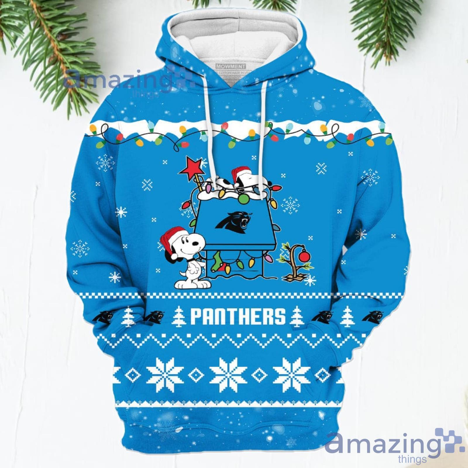 Snoopy Carolina Panthers Christmas shirt, hoodie, sweater, long