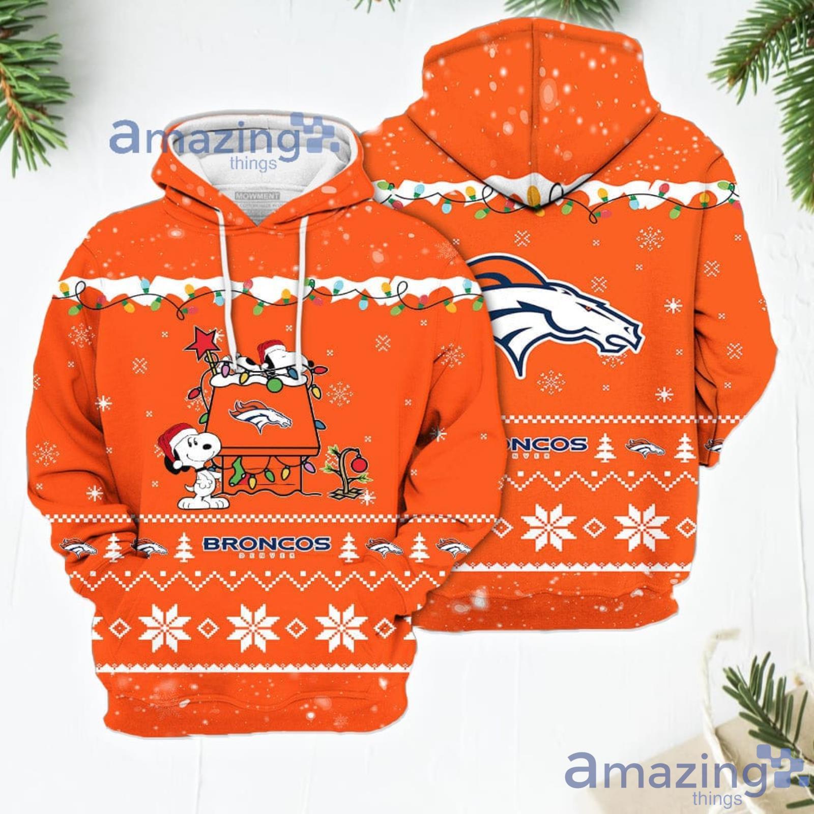 Merry Christmas Season 2023 Denver Broncos 3D Hoodie Christmas Gift For Men  And Women