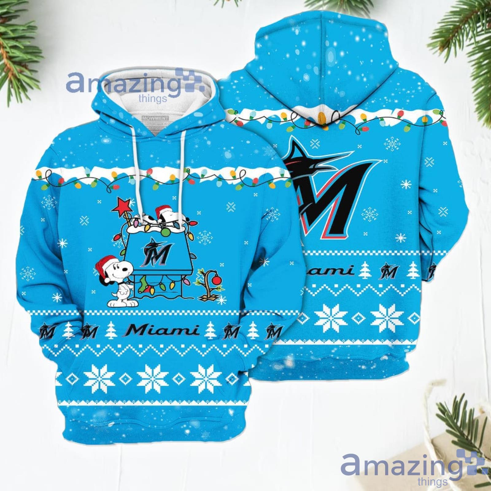 Miami Marlins All Over Printed 3D Hoodie New Design - T-shirts Low